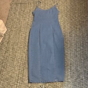 Elegant Blue Denim Dress